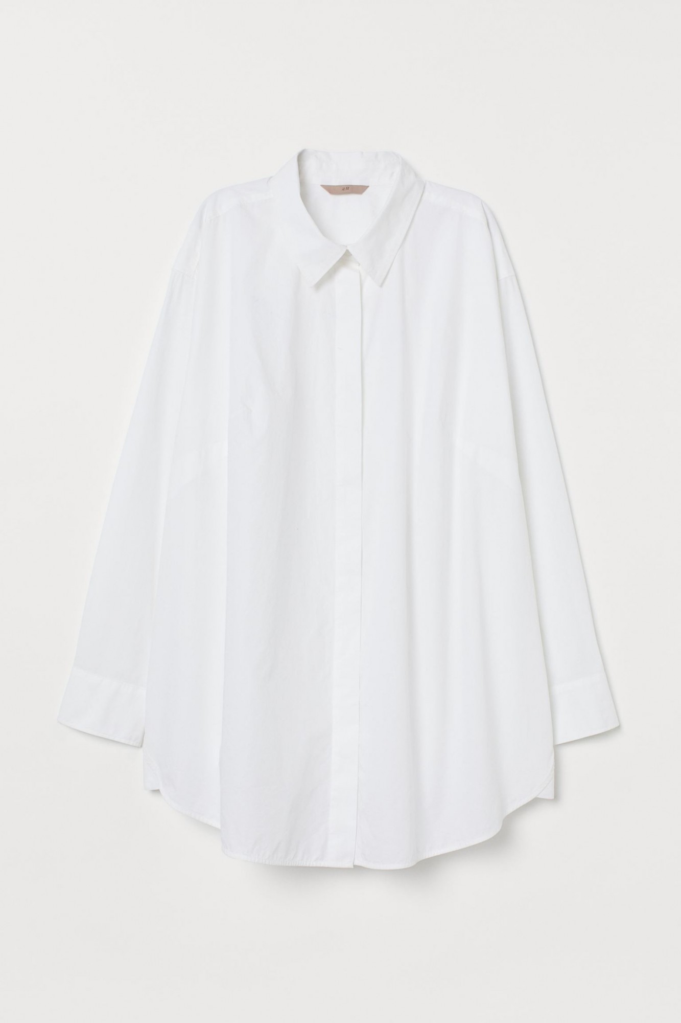

Рубашка оверсайз H&M 2XL белый 8314312dm
