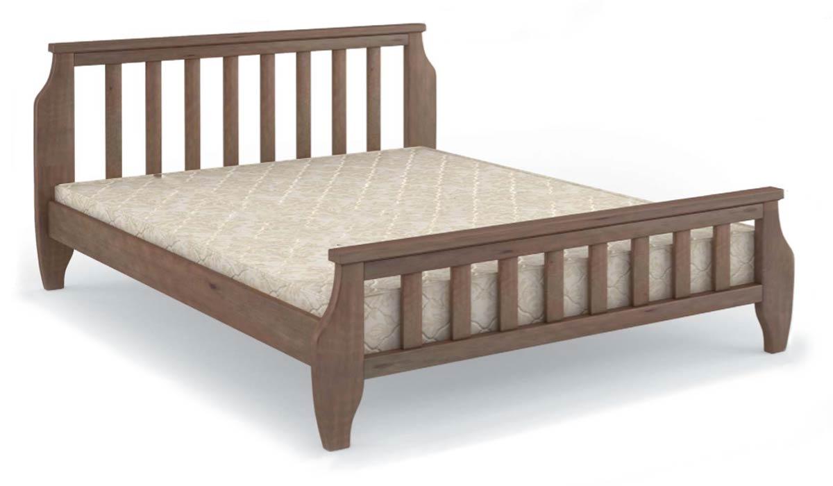 

Кровать деревянная Mebigrand Прага 180х200 сосна орех темный