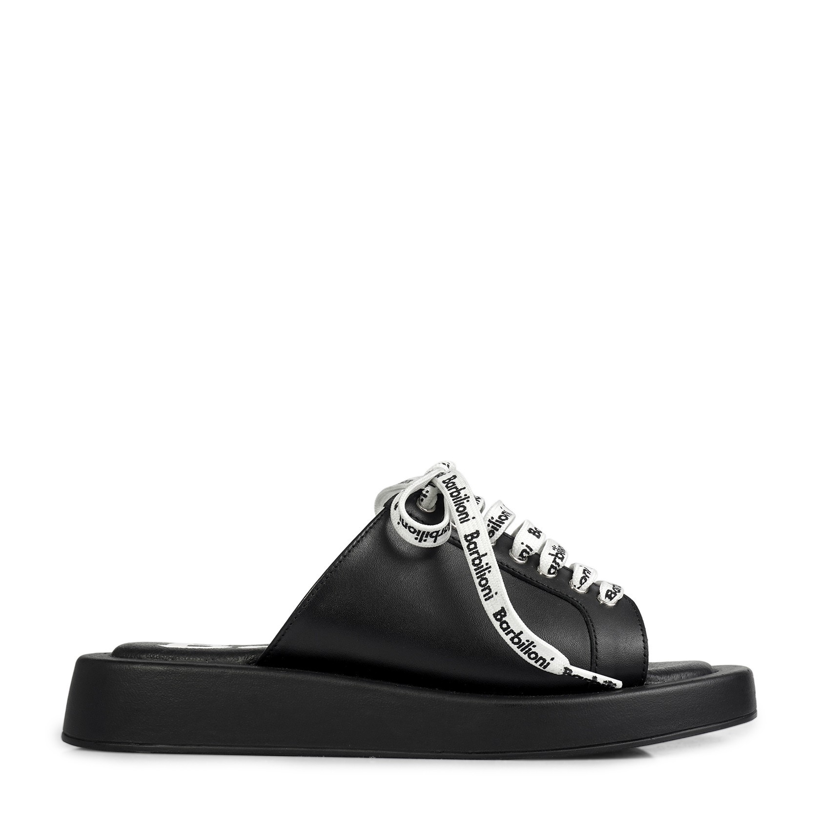 

Женские кожаные шлепанцы Barbilioni JUNE 38 черные B.17-012-11K-01Z-01/01