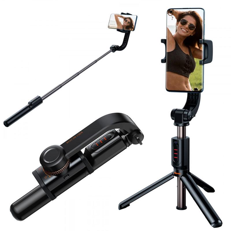 

Трипод монопод беспроводной Baseus Lovely Uniaxial Bluetooth Folding Stand Selfie Gimbal Stabilizer селфи палка с функцией стабилизатора (BUG1)
