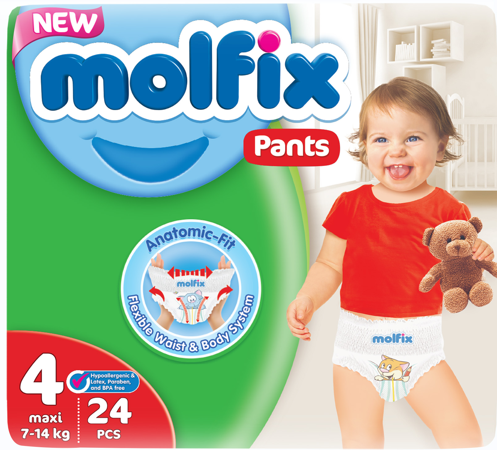 

Подгузники-трусики Molfix Twin 4 maxi 7-14 кг 24 шт (8690536843299)