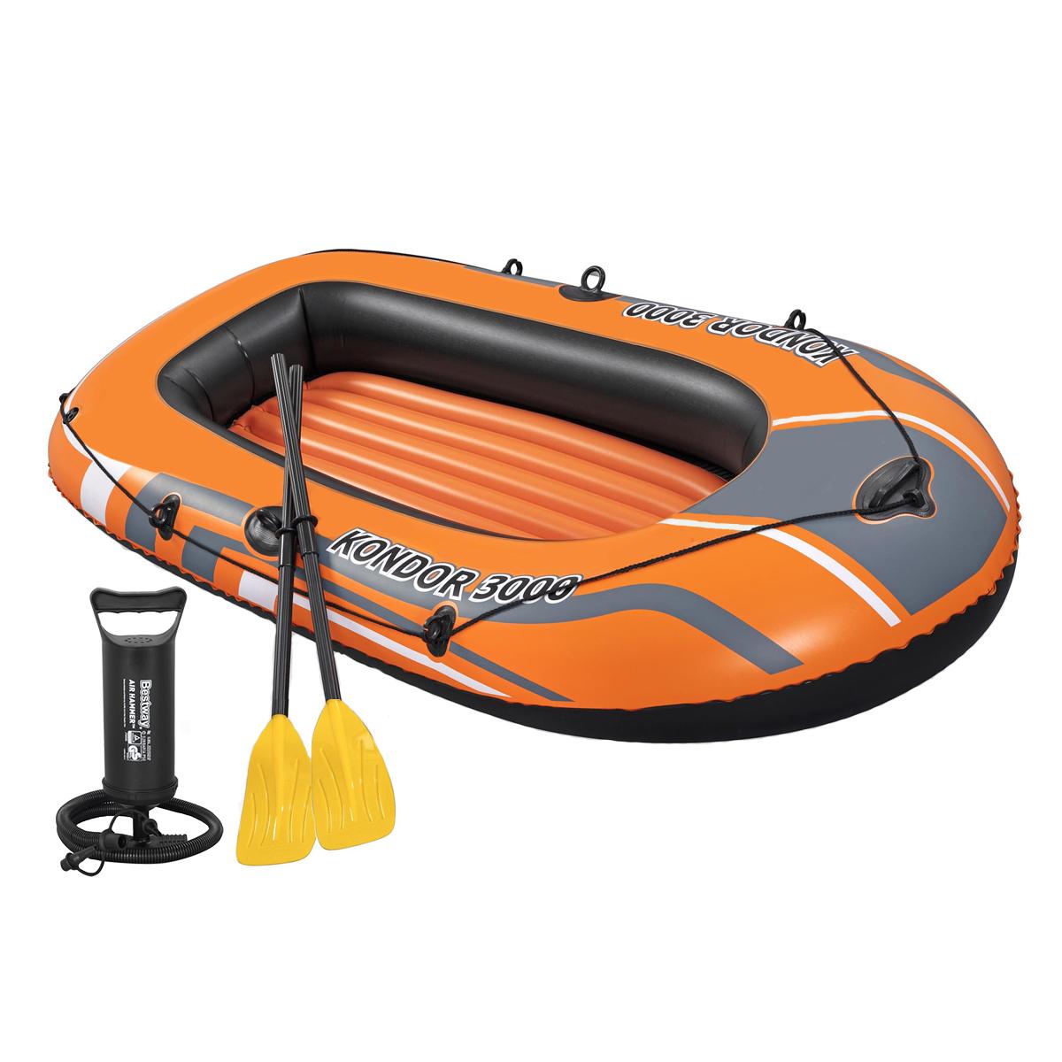 

Двухместная надувная лодка Bestway 61102 NE, Kondor 3000 Set (Hydro Force), 211 х 115 см, (весла, ручной насос). 2-х камерная