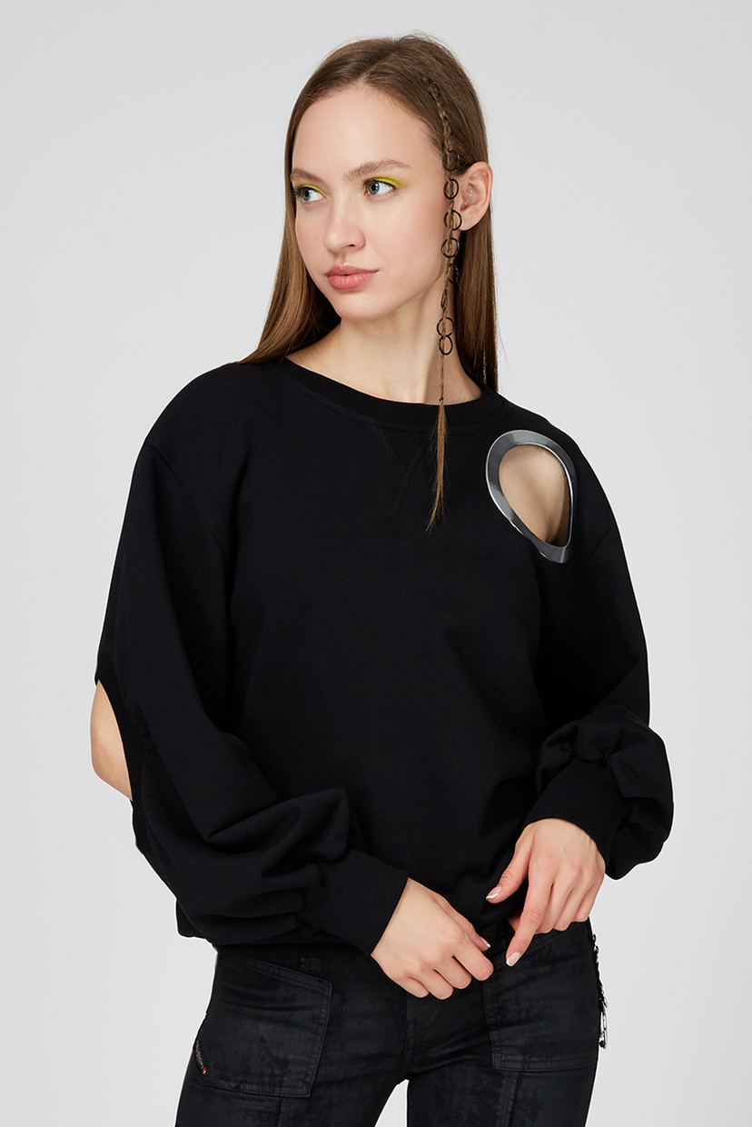 

Женский черный свитшот F-EYES Diesel XS A00154 0NAZQ