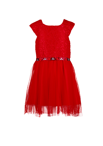 

Вечернее платье для девочки с ажурным лифом 2 года (87 см) 3005-red1 красный цвет