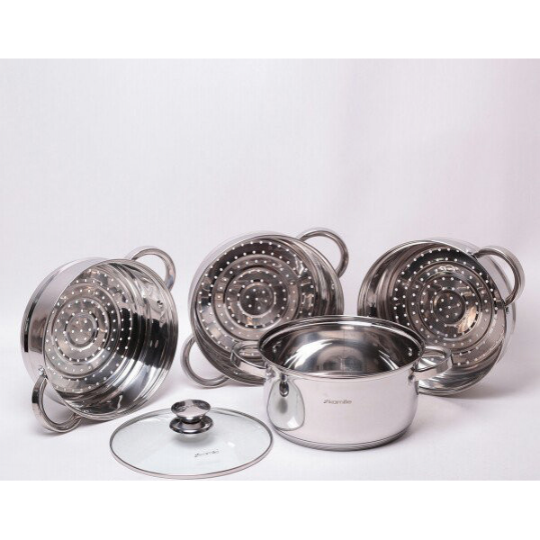 

Четырехуровневая пароварка из нержавеющей стали на 4.3 л Kamille KM-5813