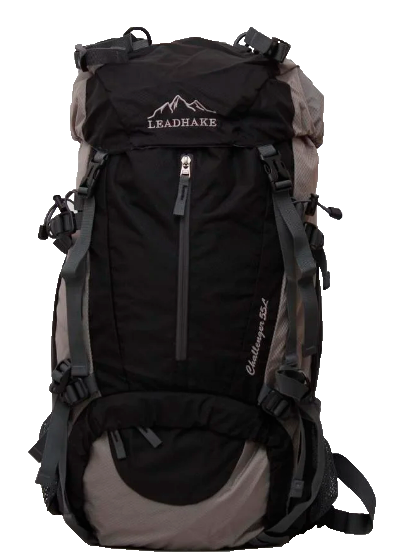 

Рюкзак туристический Leadhake 5212 55л каркасный Черный с чехлом (01L521204)