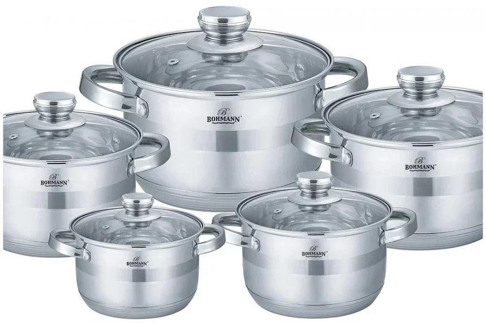 

Набор кастрюль 10 предметов Bohmann BH-500-10