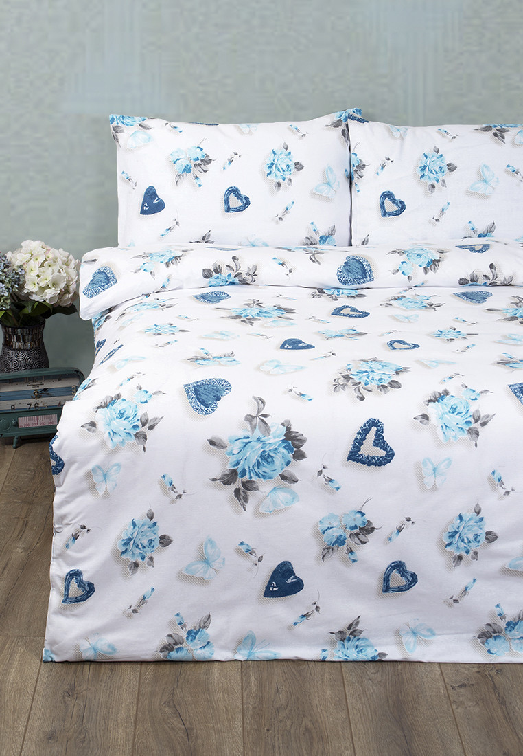 

Постельное белье Lotus Ranforce Rachel бирюзовое двухспального размера