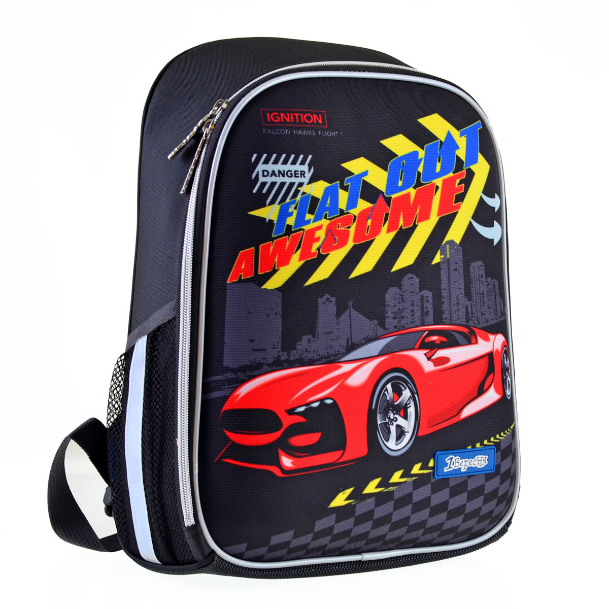 

Рюкзак школьный каркасный для мальчика 6-9 лет 1Вересня H-27 "Racing"