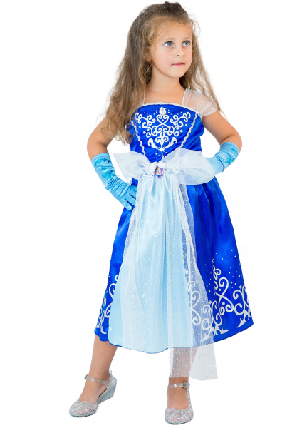

Красивый костюм Золушки для девочки 6 лет (116 см) 3108-blue синий цвет