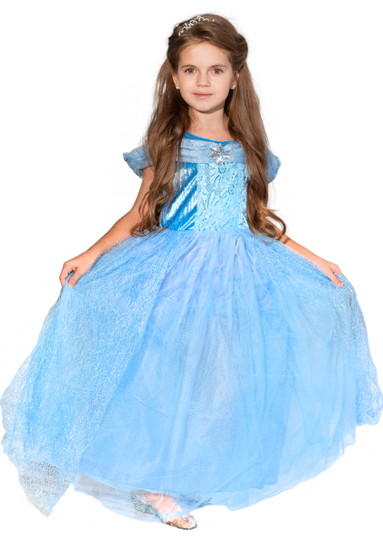 

Карнавальное детское платье Золушки 5 лет (110 см) 3135-blue голубой цвет