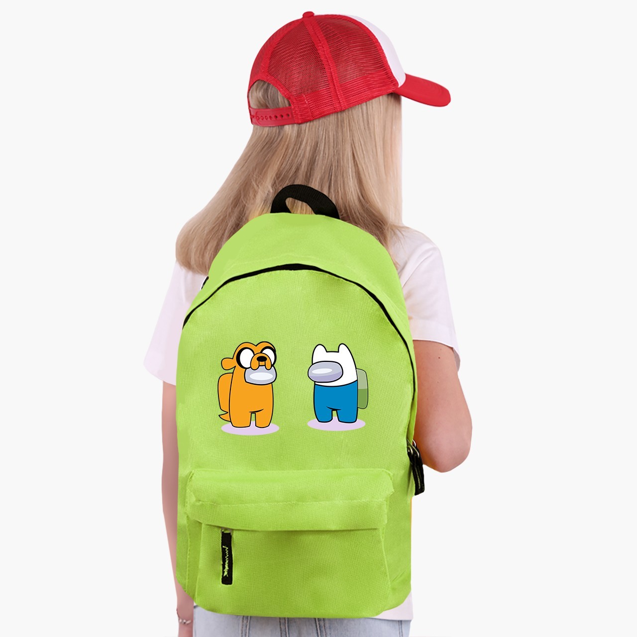 

Рюкзак детский Амонг Ас Время приключений Финн и Джейк (Among Us Adventure Time Finn & Jake) (9263-2414) 17 л Салатовый