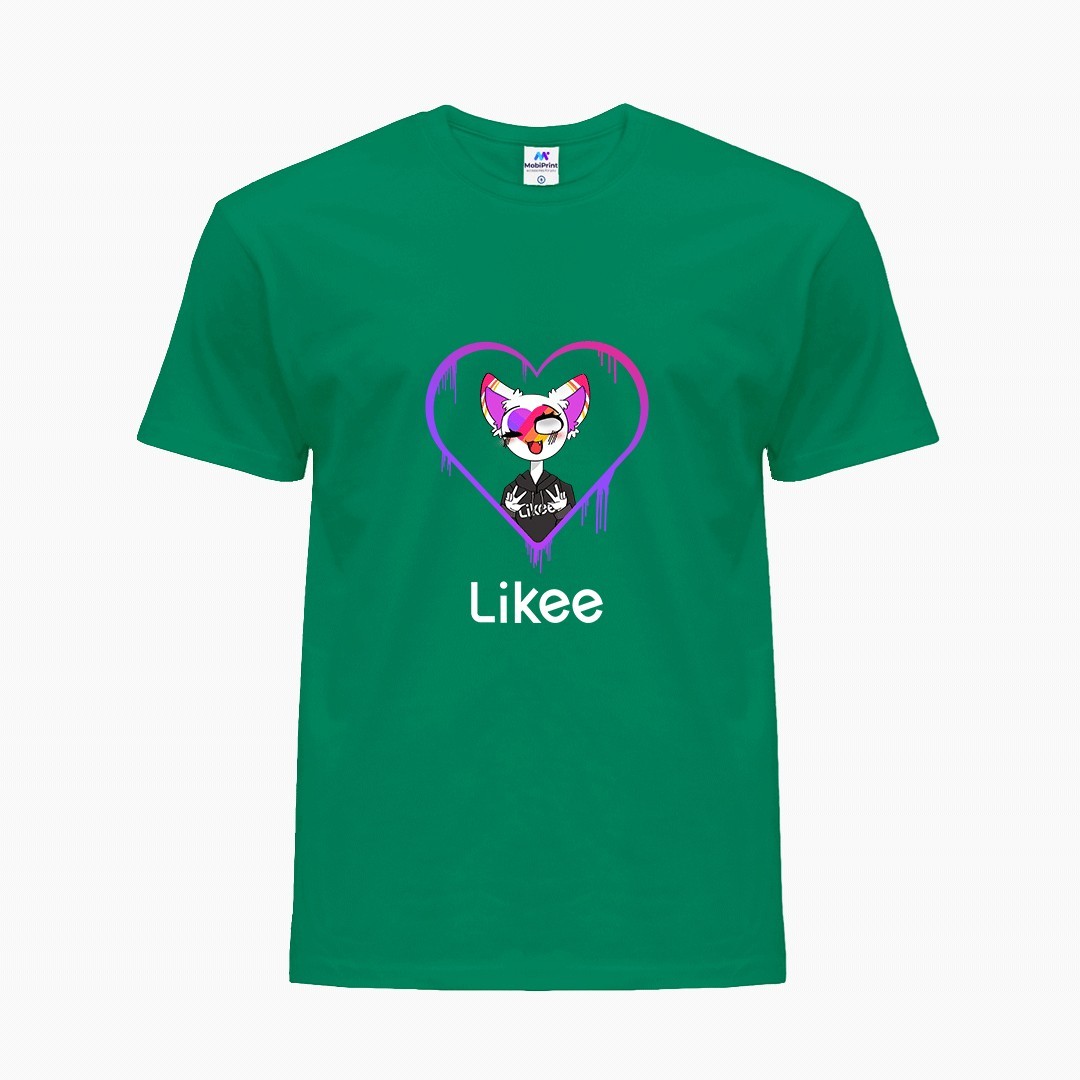 

Детская футболка Лайк Кот (Likee Cat) (25186-1038) 146-152 см Хлопок Зеленый