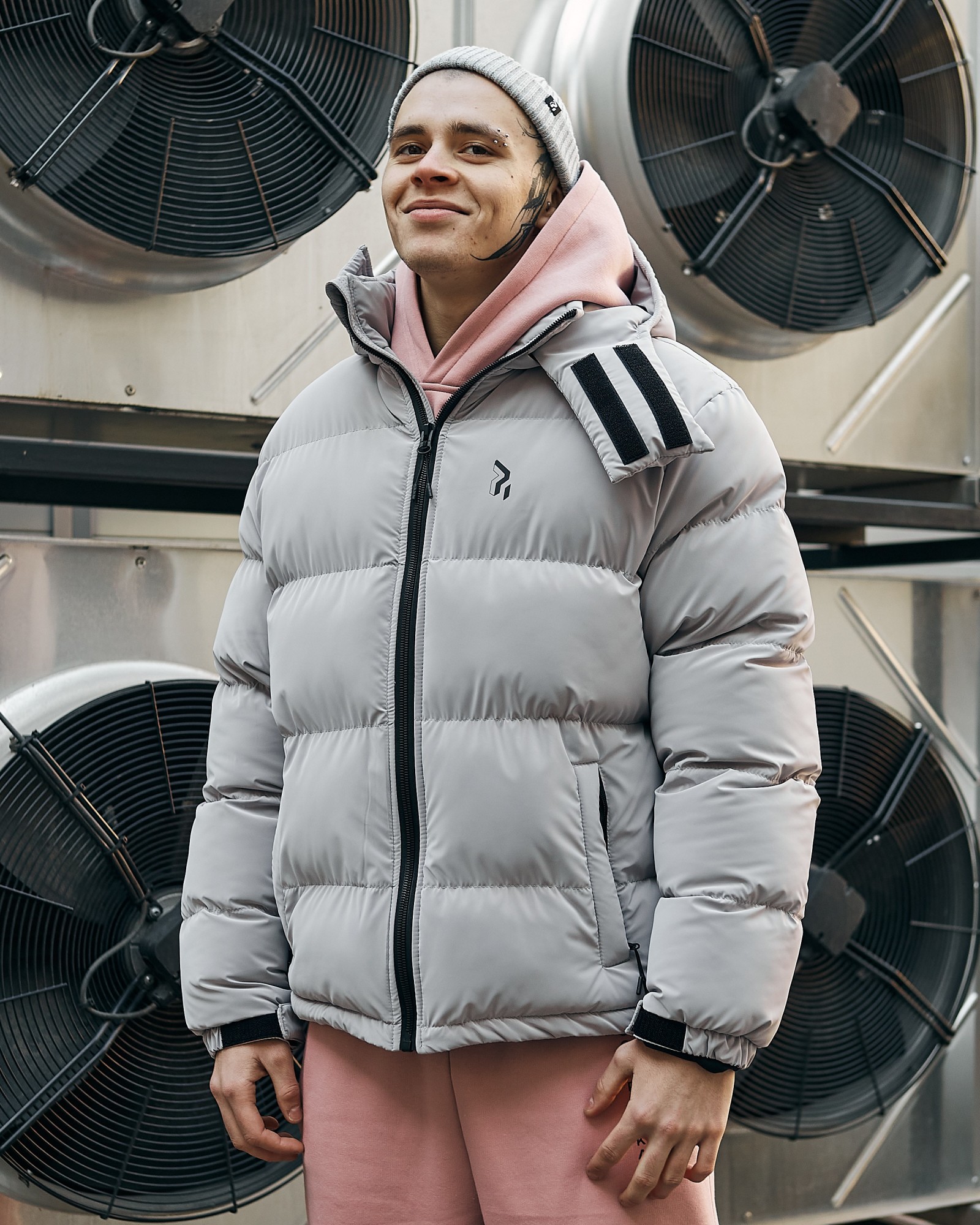 

Зимняя мужская куртка Пушка Огонь Homie Silk серый L