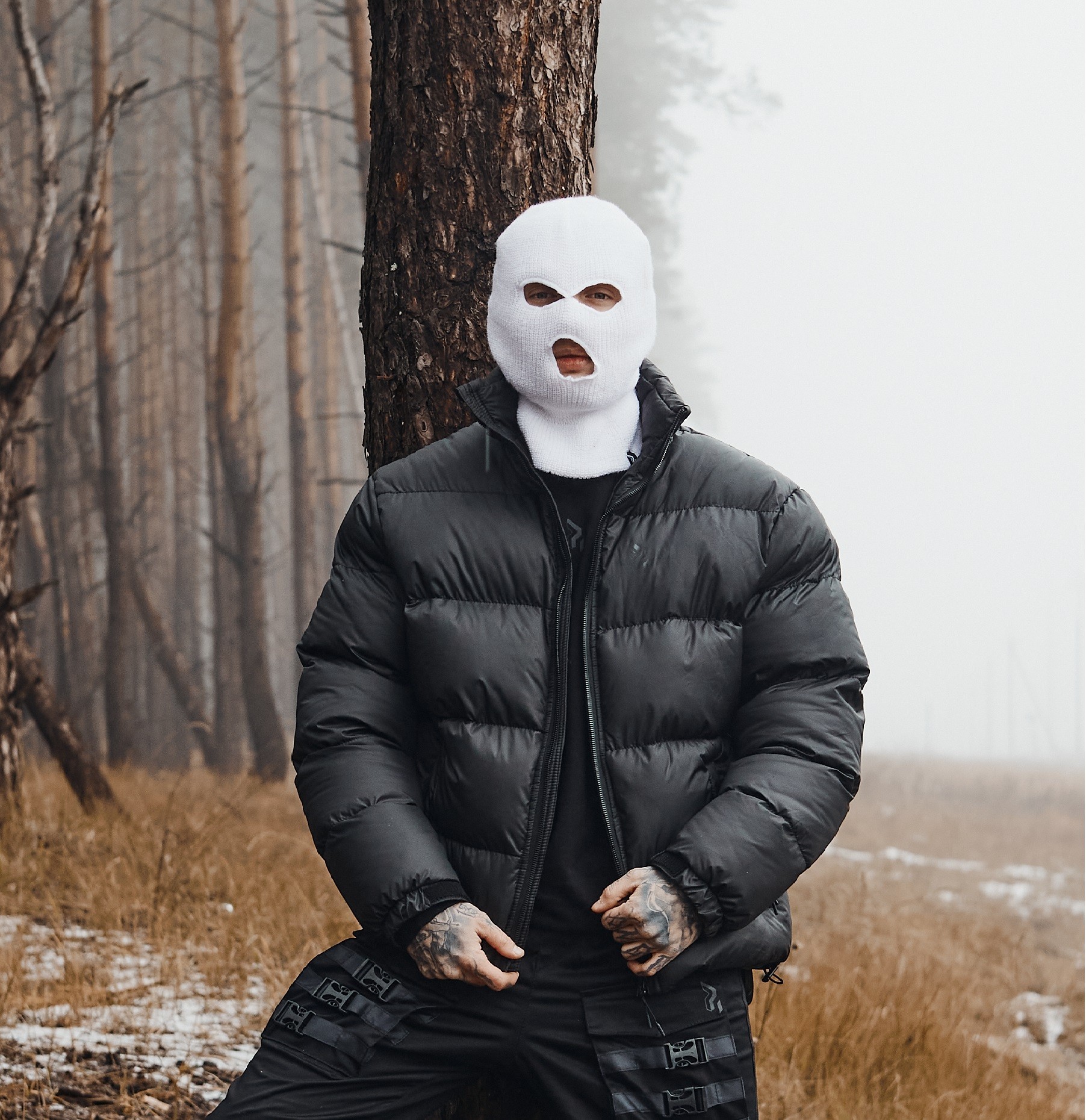 

Зимняя мужская куртка Пушка Огонь Homie черная M