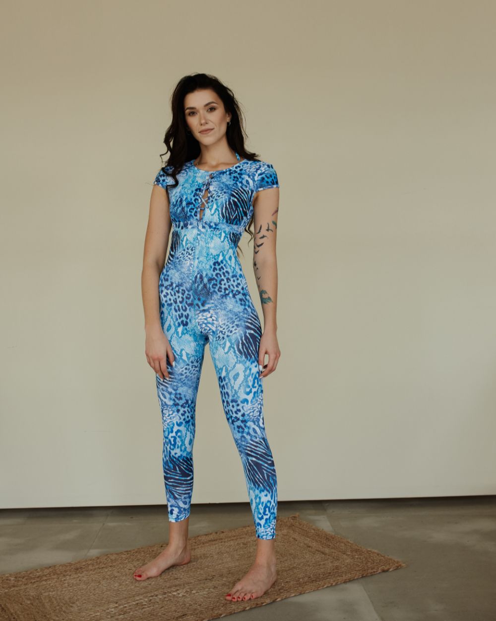 

Комбінезон La'fitwear Leo Blue голубий леопардовий жіночий спортивний L (L-100-018)