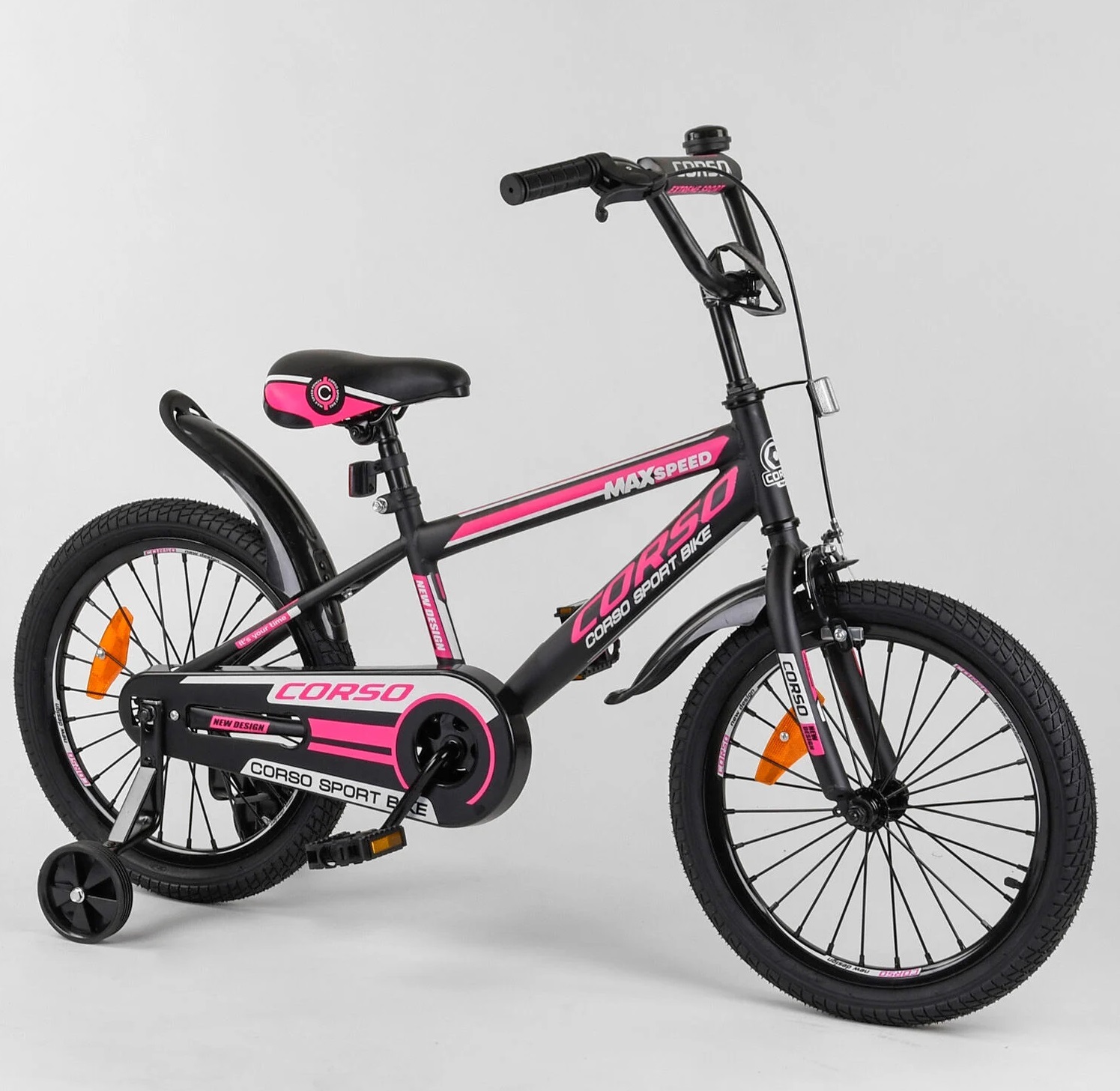 

Велосипед Corso 18" New Design ST-18088 Black / Pink (ST-18088)
