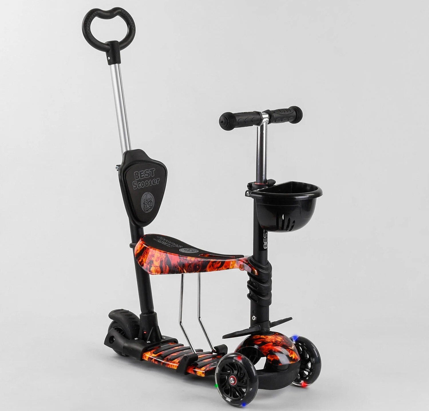 

Самокат 5 в 1 Best Scooter Fire 17334 Black (17334)