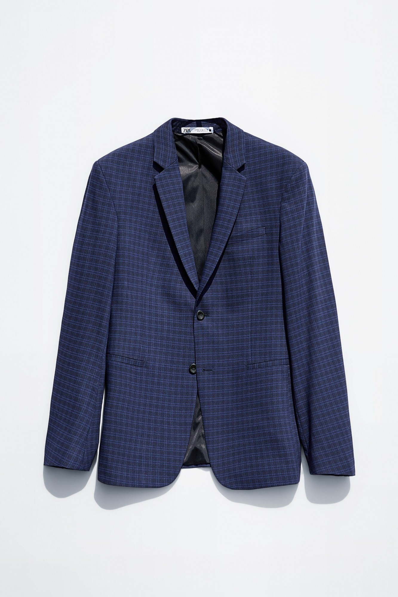 

Пиджак Zara 4480/548/400  синий в клетку 29-0016, Пиджак Zara 4480/548/400 48 синий в клетку 29-0016