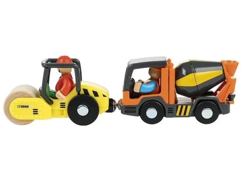 

Игрушка бетономешалка и бульдозер для железной дороги Playtive Junior