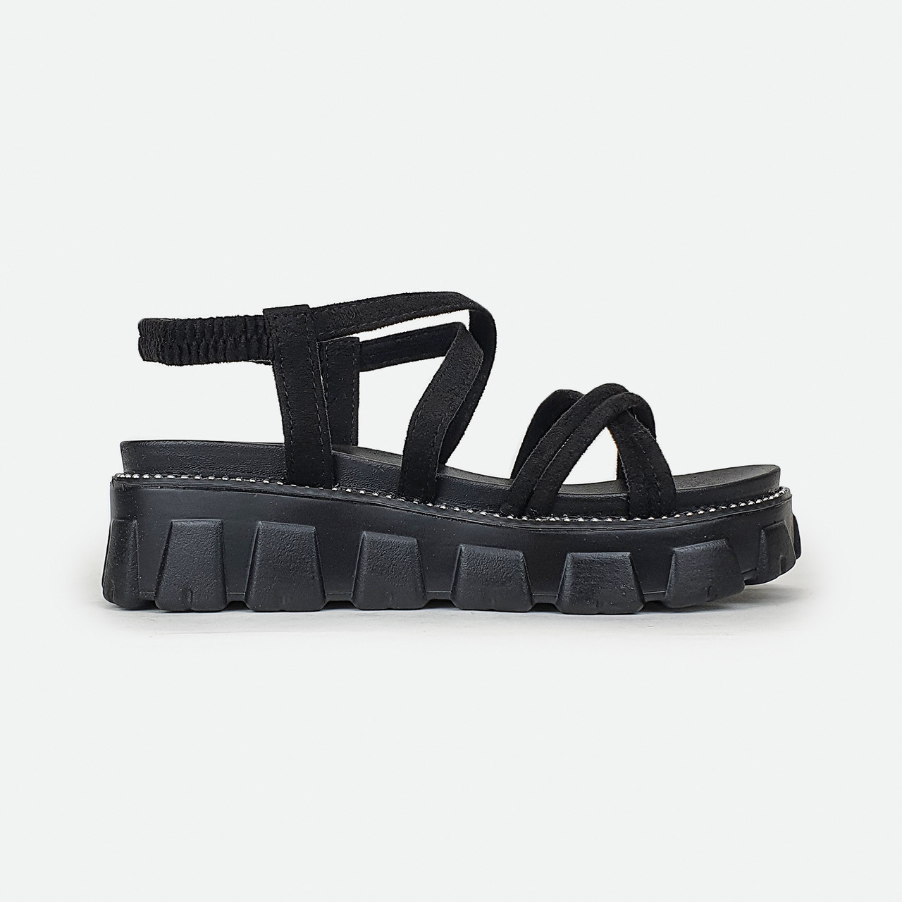 

Удобные женские сандали на платформе черные Fashion 3639 39