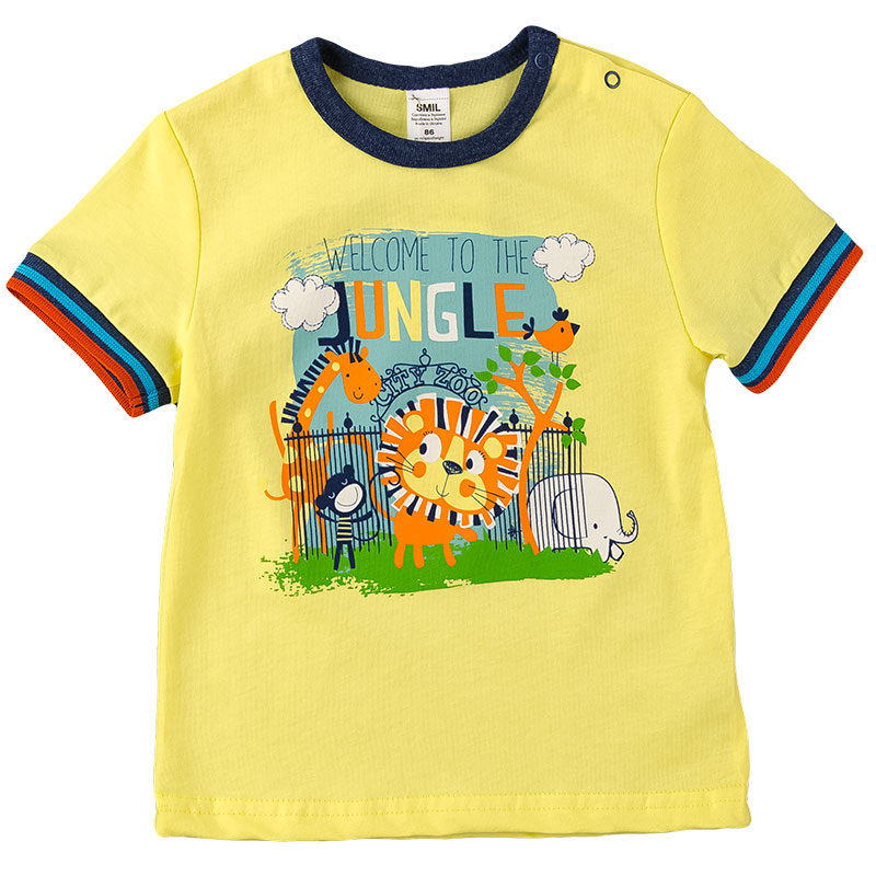 

Футболка для мальчика "Ребятам о зверятах" SMIL 110624 86 см желтый