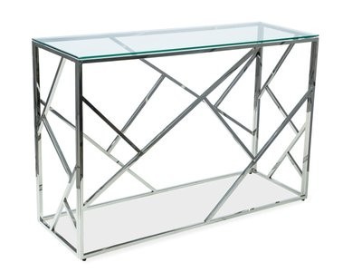 

Столик-консоль стеклянный Intarsio Эскада С серебряный 120X40