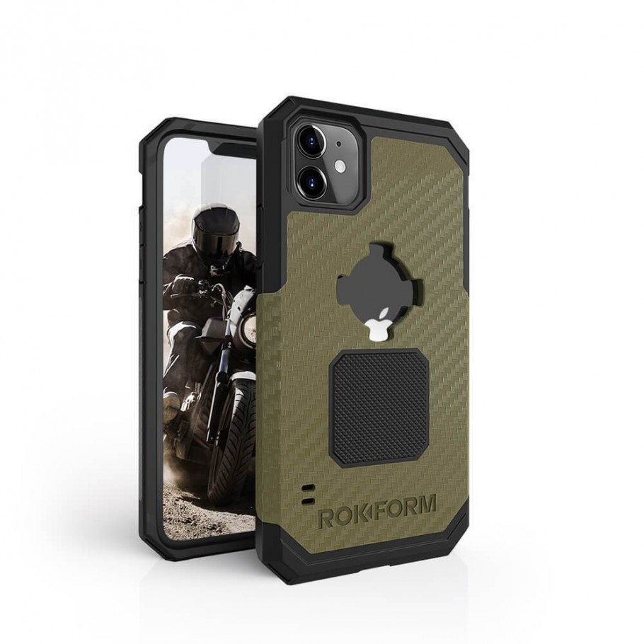 

Чехол противоударный ROKFORM для iPhone 11 Rugged - OD Green 306711P