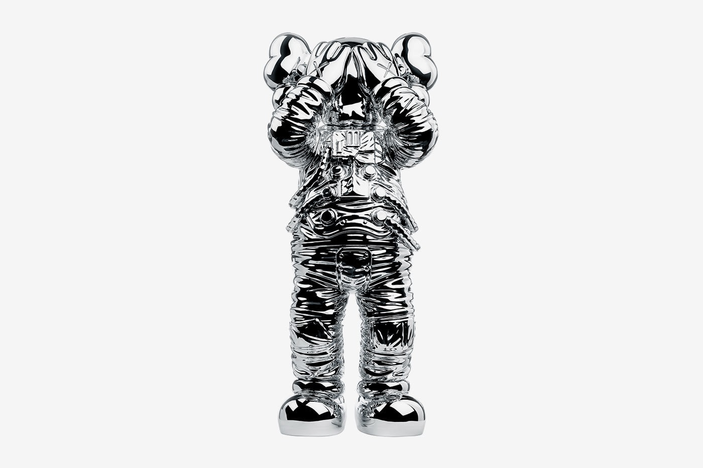 

Дизайнерская игровая фигура Кавс Kaws Holiday Space Figure silver 30cм