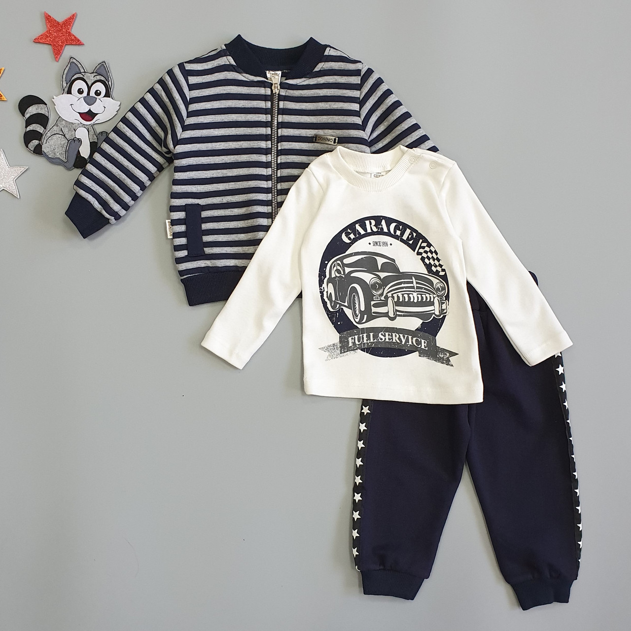

Костюм Donino baby для мальчика 68-74 см Белый/темно-синий 18785