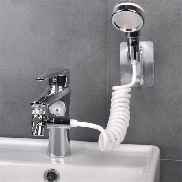 

Душевая система на умывальник Modified Faucet With external Shower Комплект для мойки с турмалином