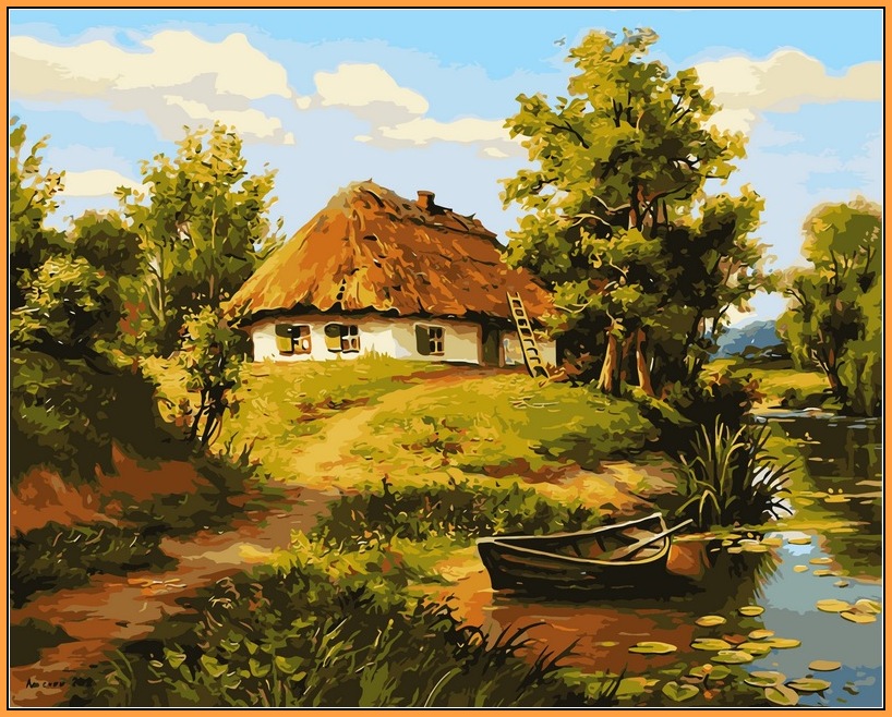 

Картина по номерам Babylon Домик возле пруда (в раме), 40 х 50 см (NB356R)