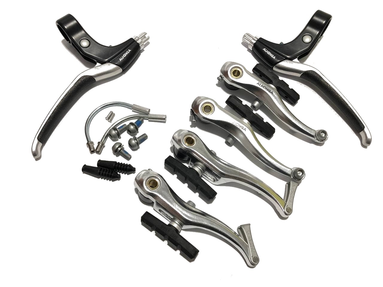

Комплект тормозов V-brake ALHONGA серебро
