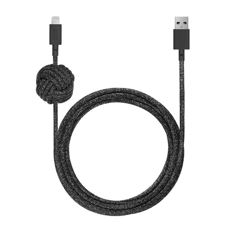 

Кабель Native Union Night Cable USB-A to Lightning Cosmoc Black 3 m (NCABLE-KV-L-CS-BLK)