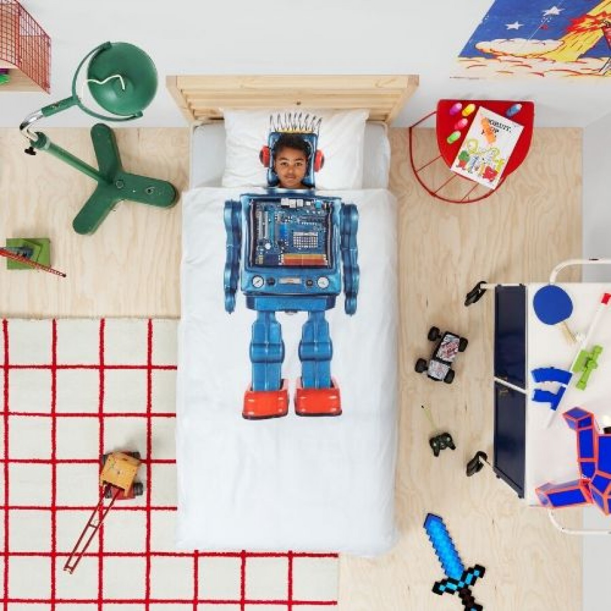 

Постельный комплект SNURK Robot белый