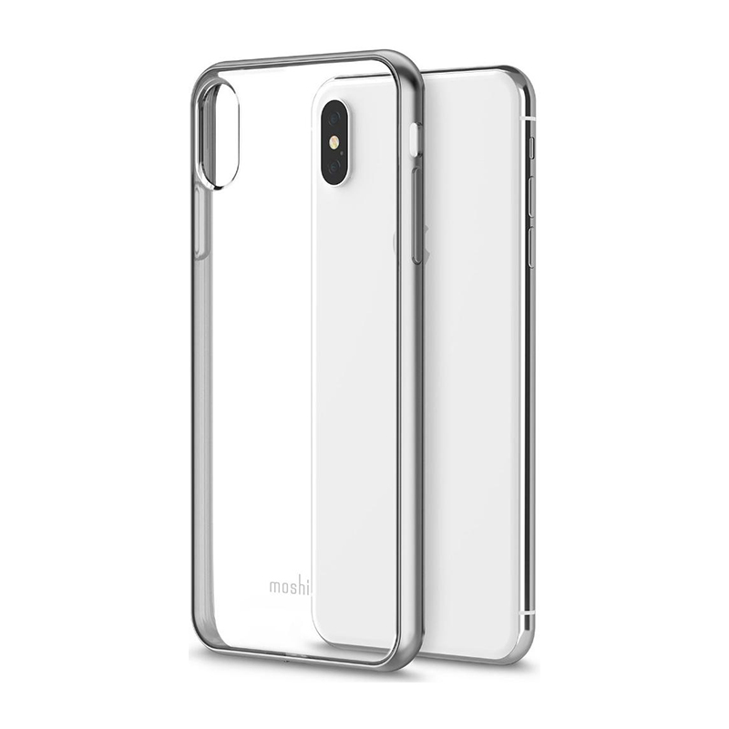 

Чехол Moshi Vitros Slim Clear Case Jet Silver для iPhone XS Max