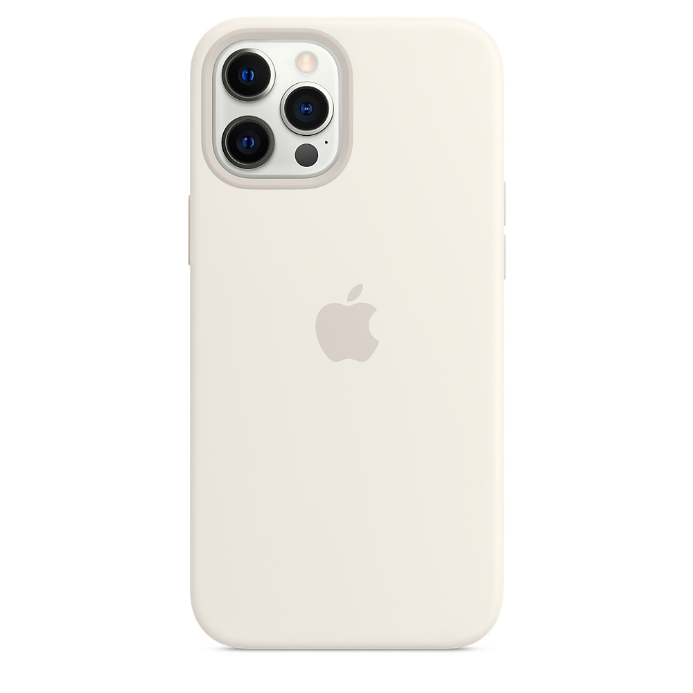 

Чехол iSpack Silicone Case для iPhone 12 Pro Max White with MagSafe OEM