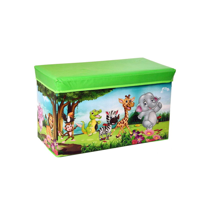 

Корзина для игрушек Зверушки Лес Metr+ MR 0362 пуф 61-31-35см, зеленый