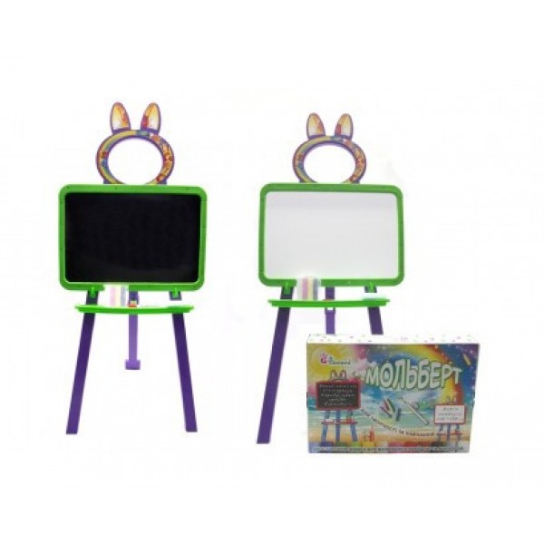 

Детская доска для рисования магнитная Doloni Toys 013777/6 салатово-фиолетовая
