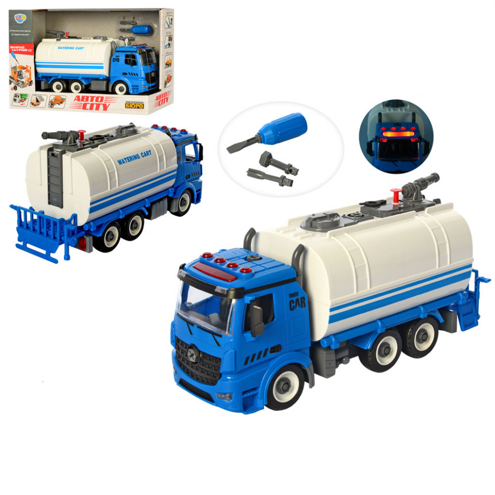 

Детский водовоз-конструктор с мигалкой Limo Toy KB 075 отвертка в наборе