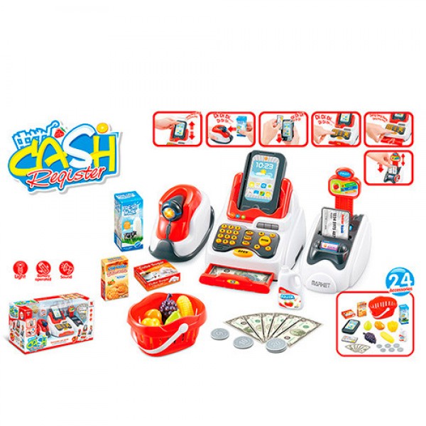 

Детский игровой кассовый аппарат Metr+ 668-48 со звуком и светом