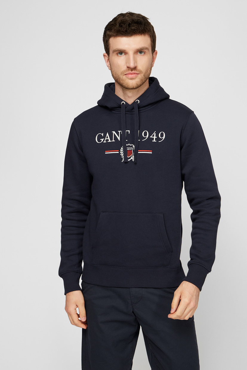 

Мужское темно-синее худи CREST SWEAT Gant S 2007020