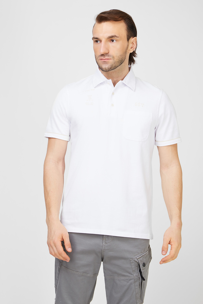 

Мужское белое поло Summer contrast polo t G-Star RAW S D19852,C784