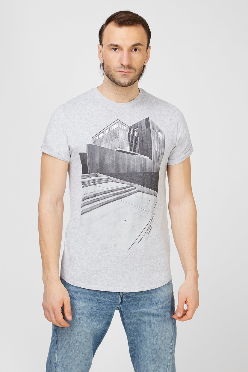 

Мужская серая футболка Lash building gr r t s\s G-Star RAW XS D16407,336