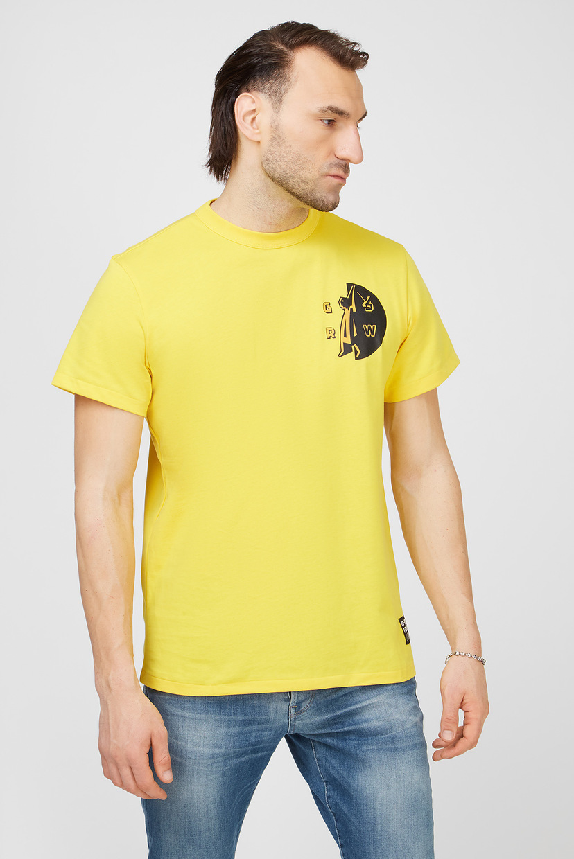

Мужская желтая футболка Gs raw hammer r t s\s G-Star RAW S D19273,C336