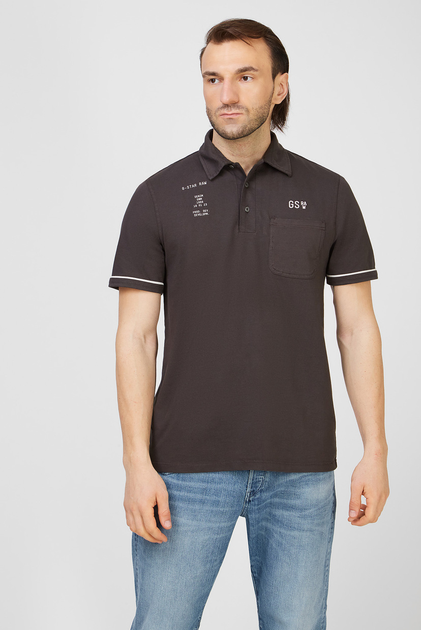 

Мужское черное поло Summer contrast polo t G-Star RAW M D19852,C784