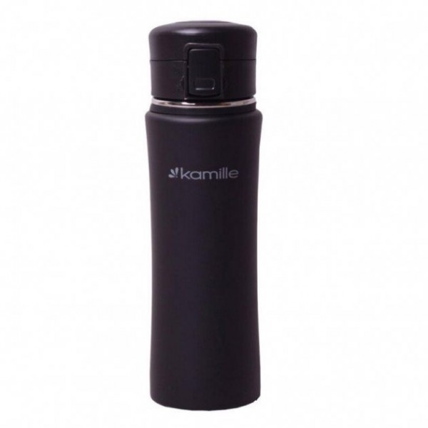

Бутылка спортивная Kamille нерж. сталь черная 500мл MKM-2066