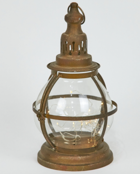 

Фонарь круглый, стеклянный с металлической оправой Decsty "Round lamp" S (DS0002729)