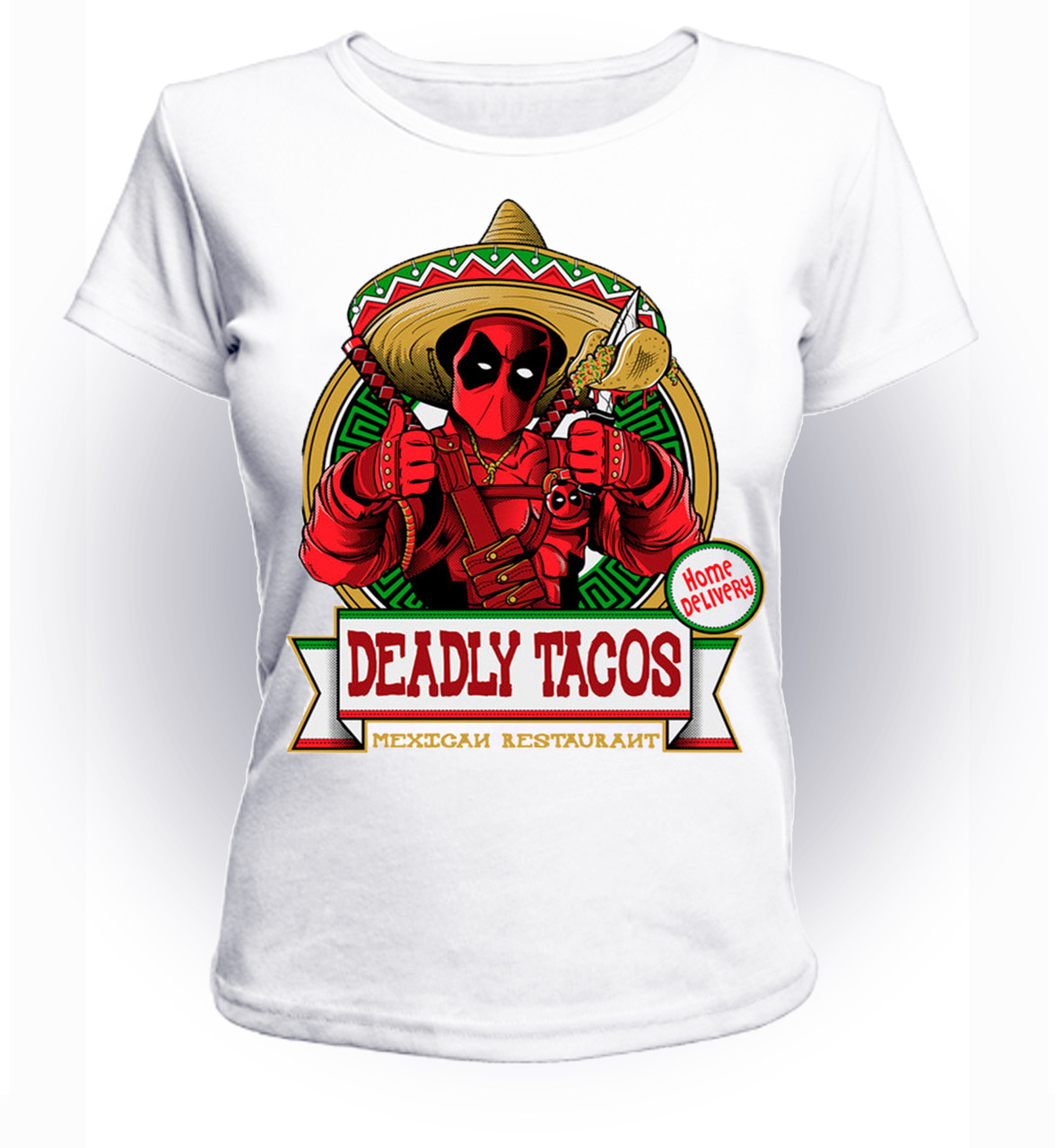 

Футболка GeekLand Дэдпул Deadpool deathly tacos DP.01.059 (FU21DP.01.059/girl-164)