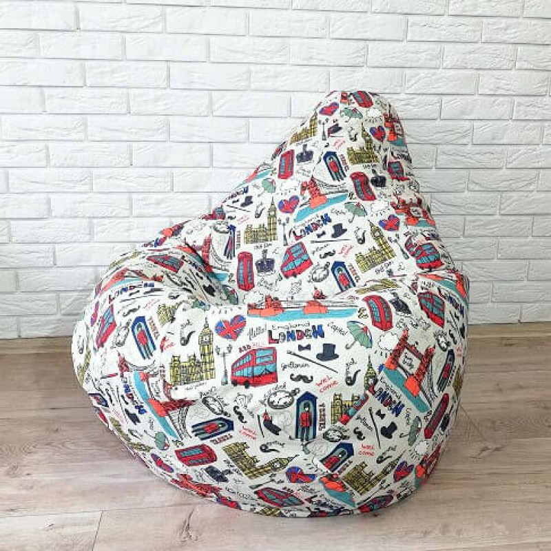 

Кресло мешок Nova KatyPuf "London" Коттон, Размер L 100x75